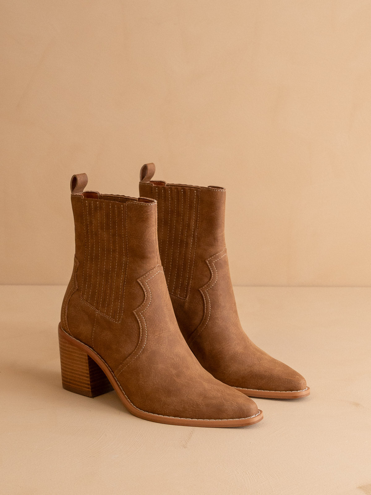 Brown Perfectly Paneled Western Cowgirl Boot