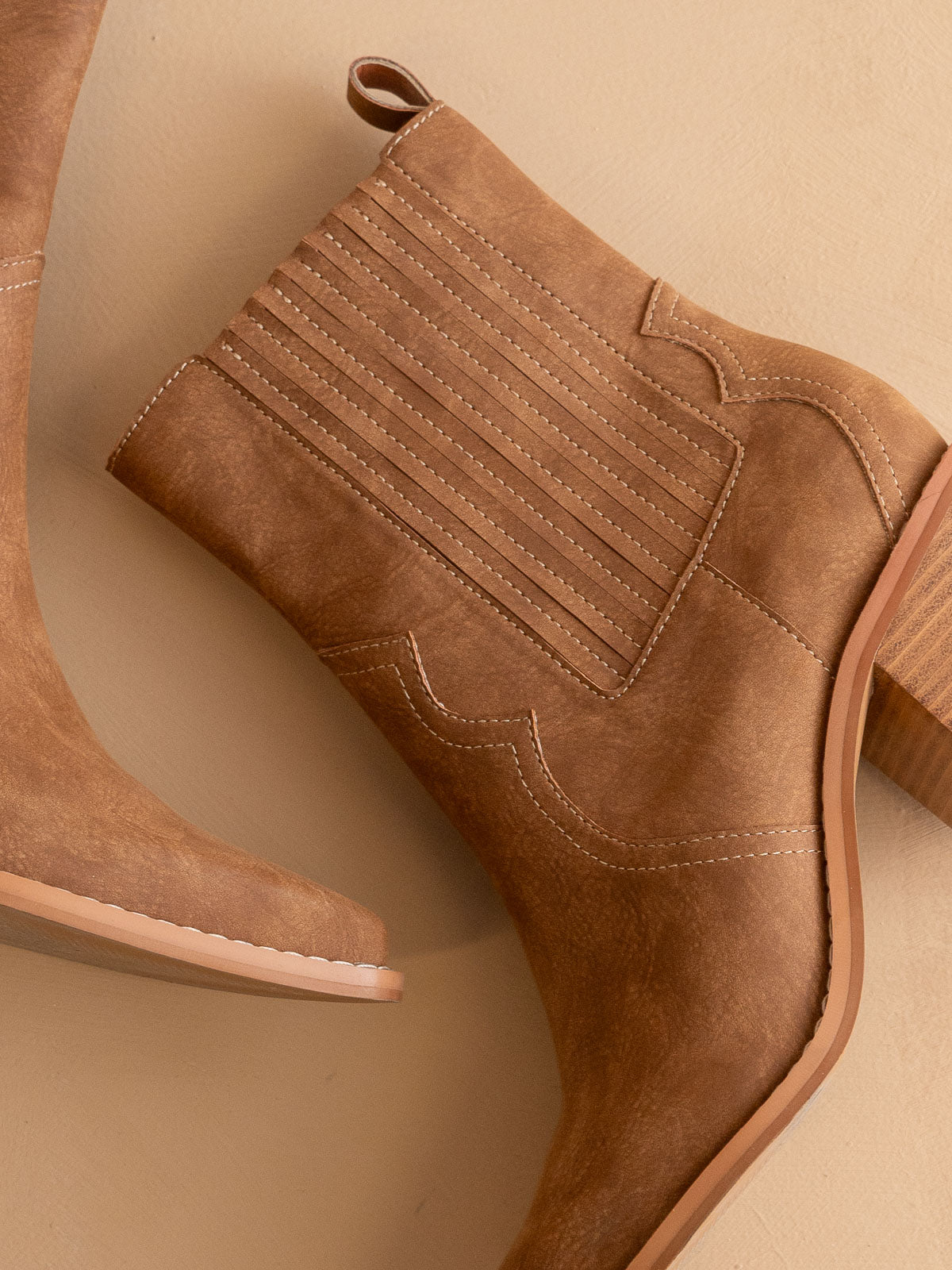 Brown Perfectly Paneled Western Cowgirl Boot