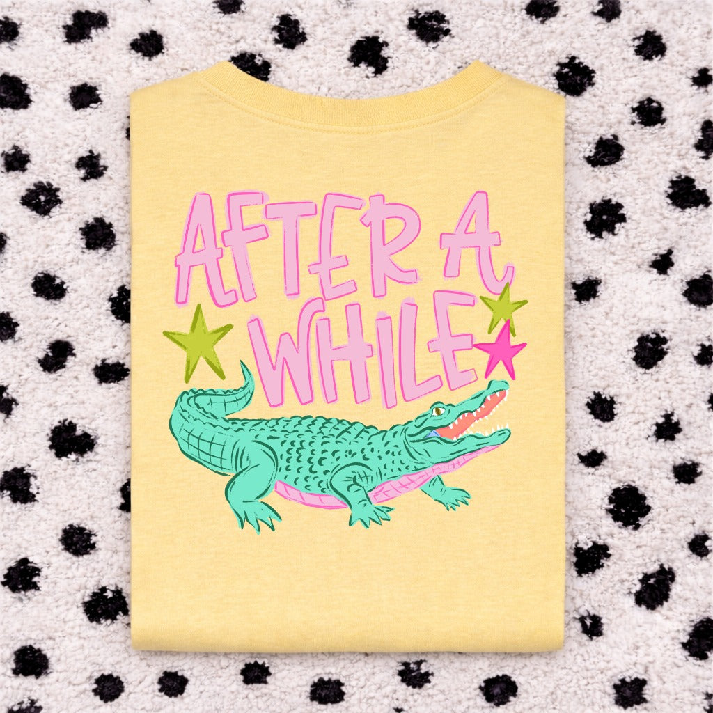 Later Gator After While back print graphic tee alligator design