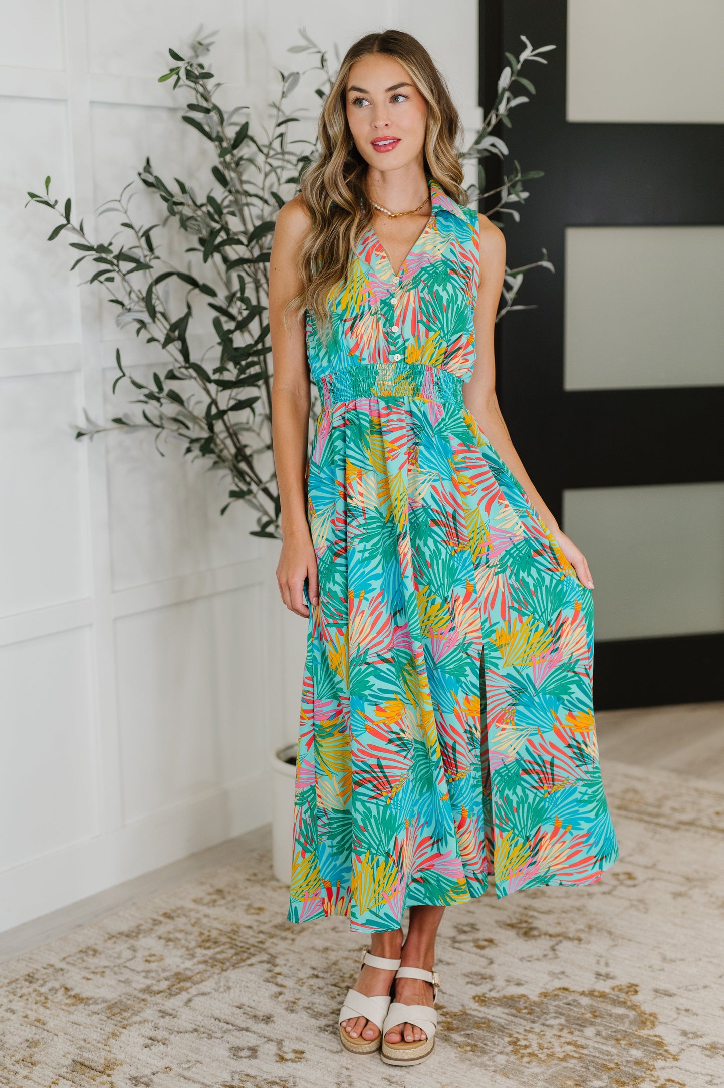 Sleeveless dress in Mint by Haptics