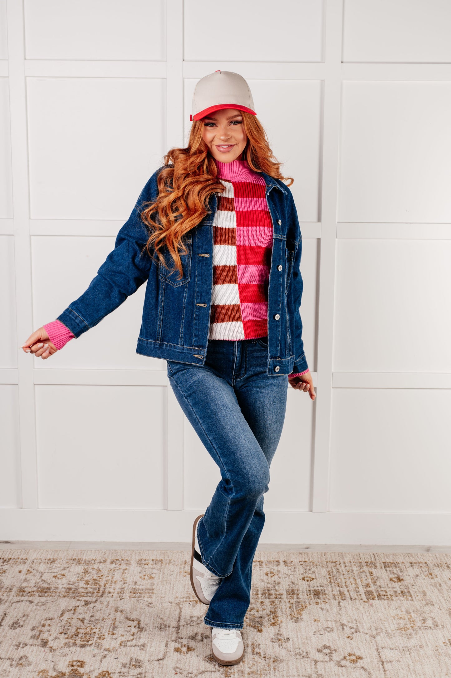 Denim Jacket
Collared Neckline
Full Front Button Closures
Functional Chest Patch Pockets
Sleeve Cuff Button Closure
Back Pleat Detail
75% Cotton, 25% Polyester
True to Size