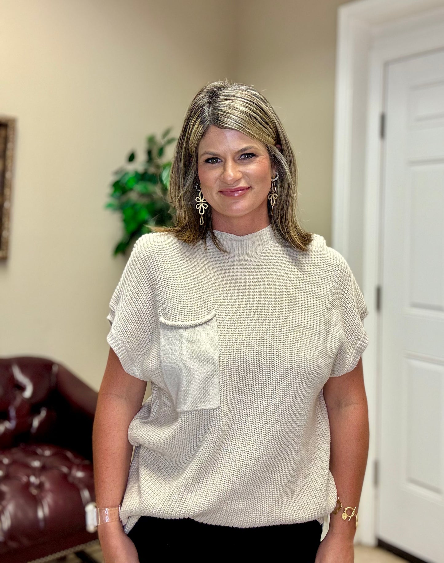 Knit Sweater in Oatmeal