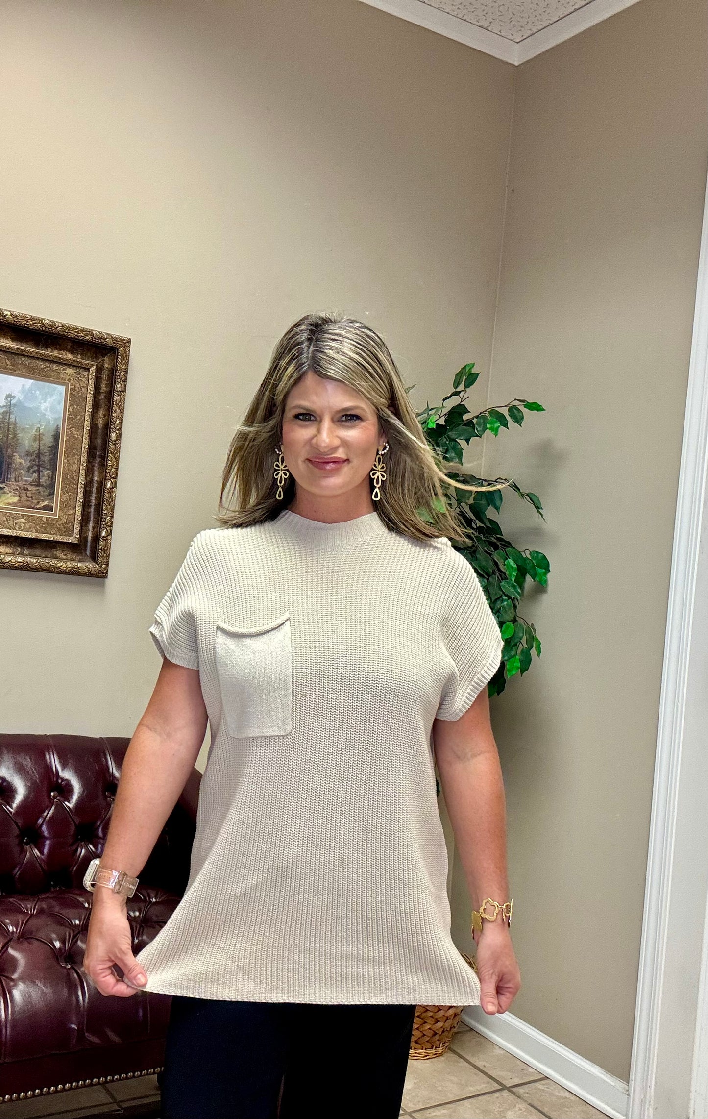 Knit Sweater in Oatmeal