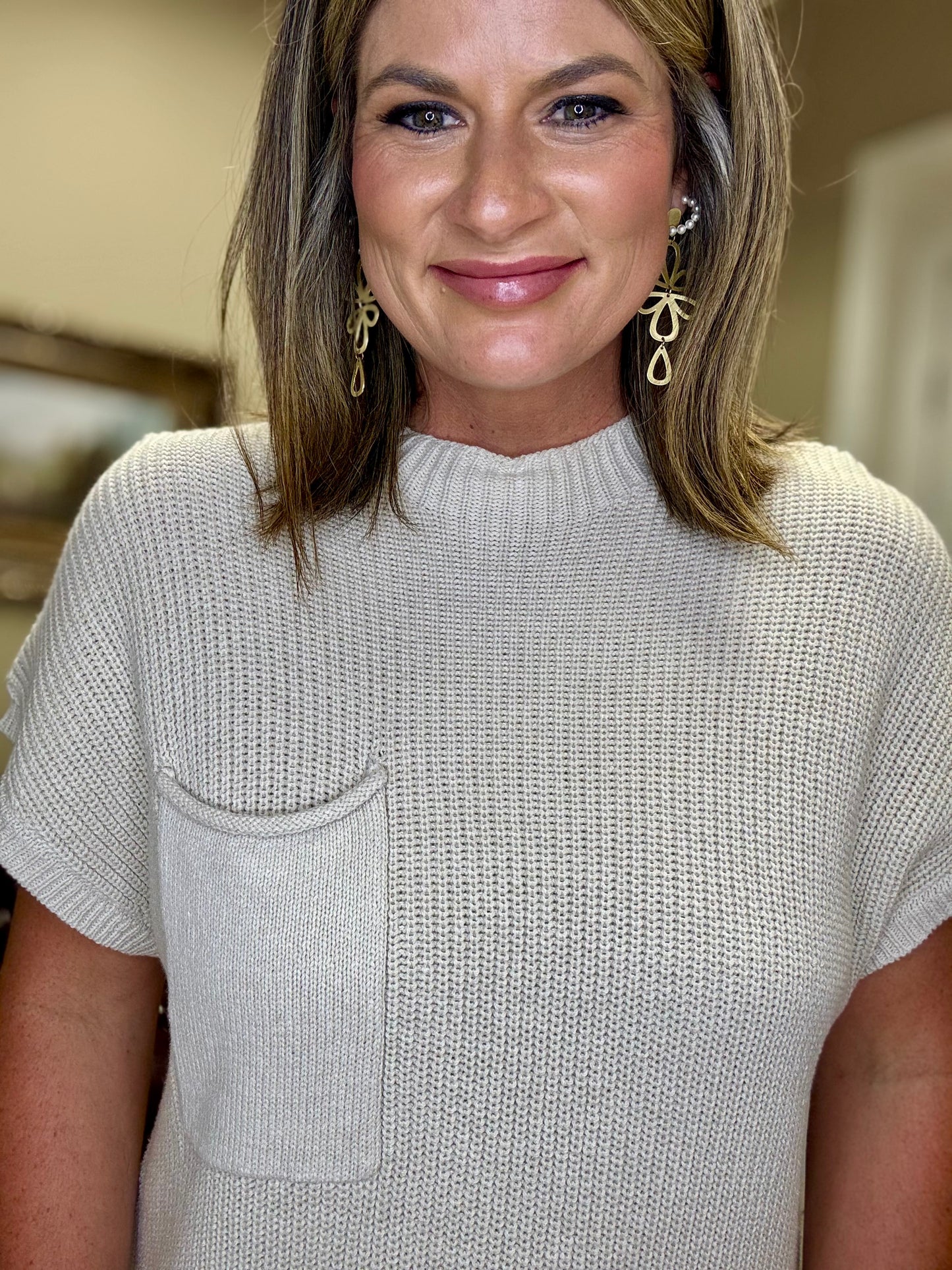 Knit Sweater in Oatmeal