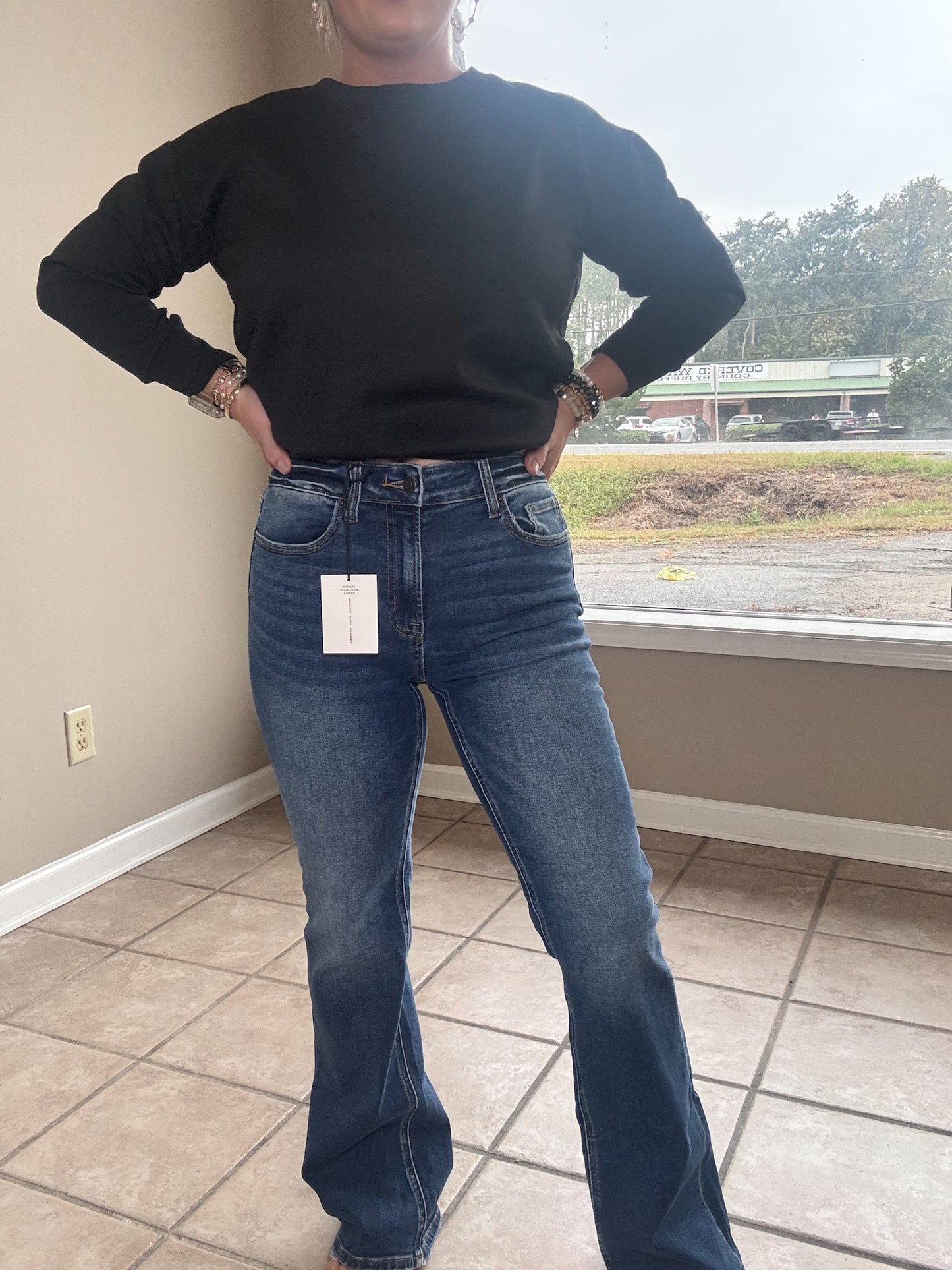 Dark Wash Bootcut Denim Jeans