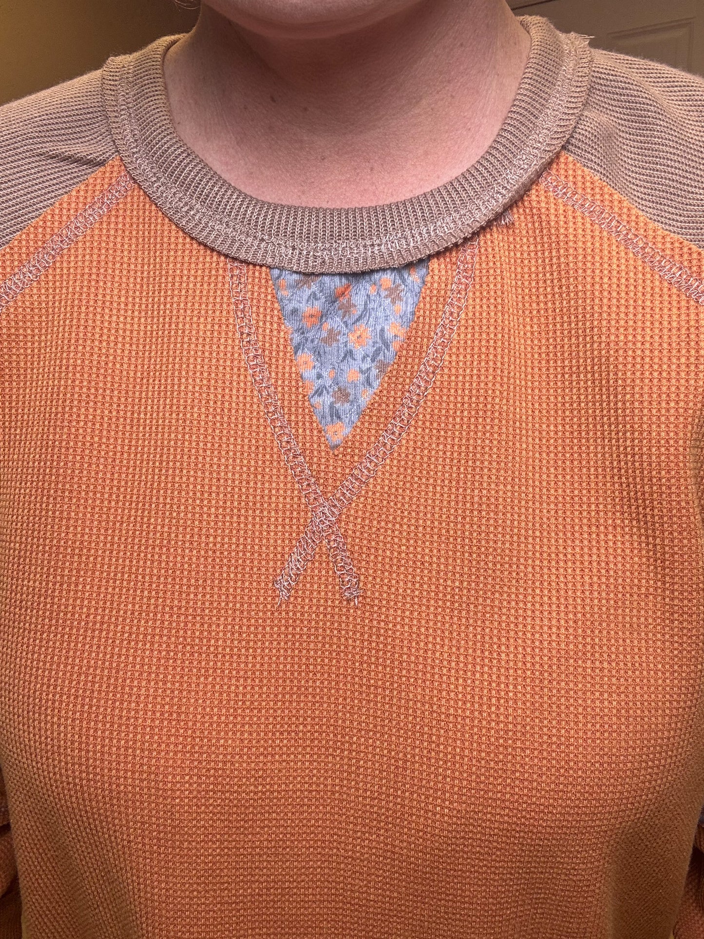 Round Neck Balloon Relaxed Fit by Pol in Brick