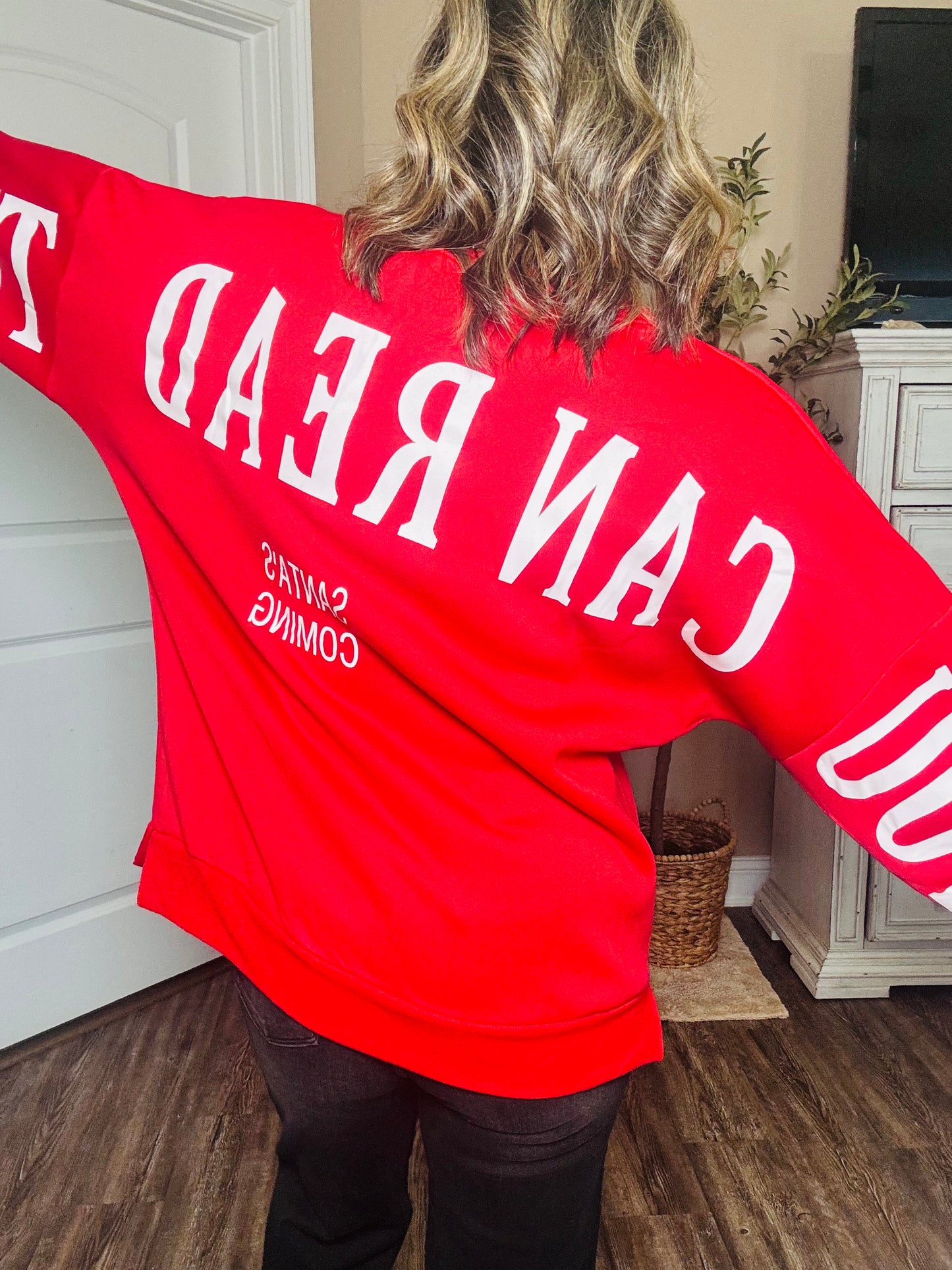 Santa’s Coming Graphic Scuba Oversized Sweatshirt