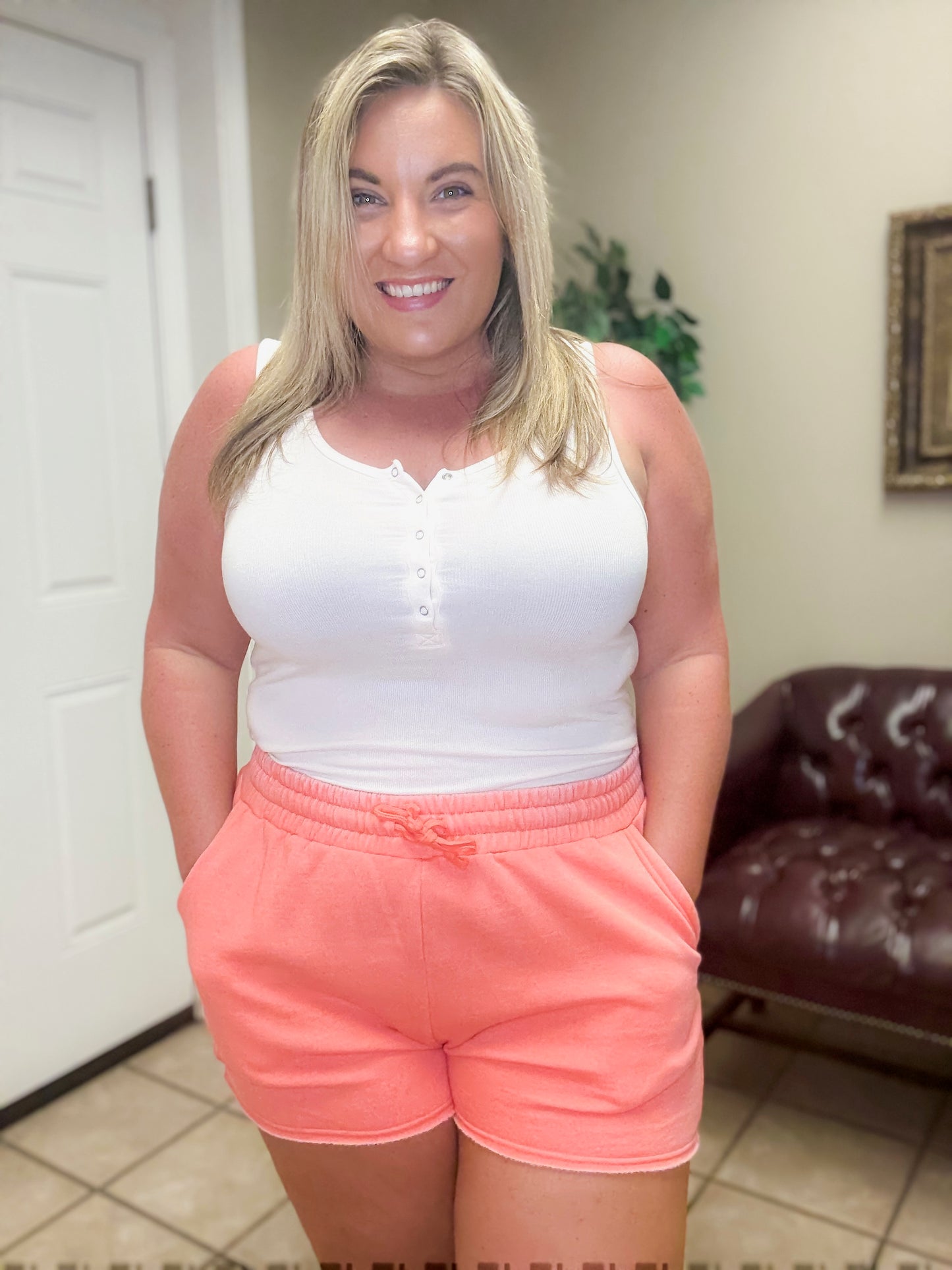 McKinley Lounge Shorts in Coral by Blakeley