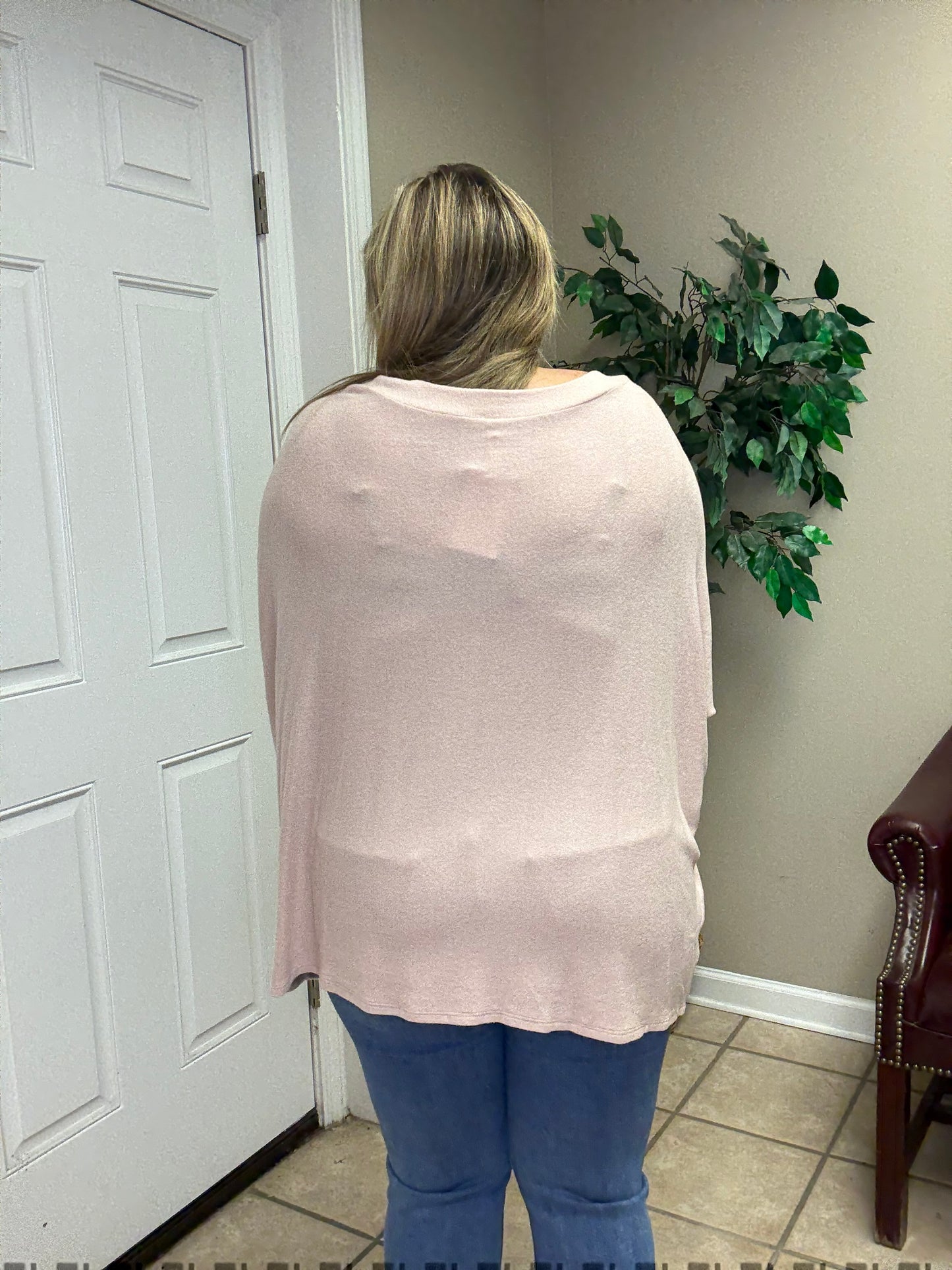 Poncho Top in Blush by Dear Scarlett