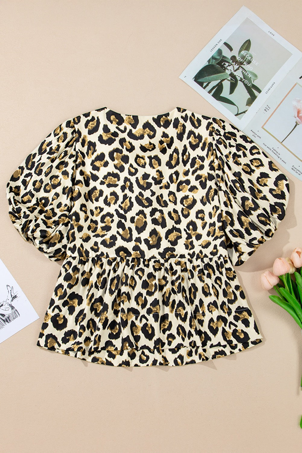 Leopard Bow Tie Blouse May.