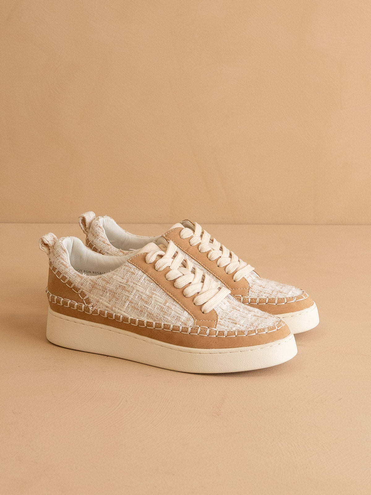 Camel Tweed Wrapped Low Tops *FINAL SALE*