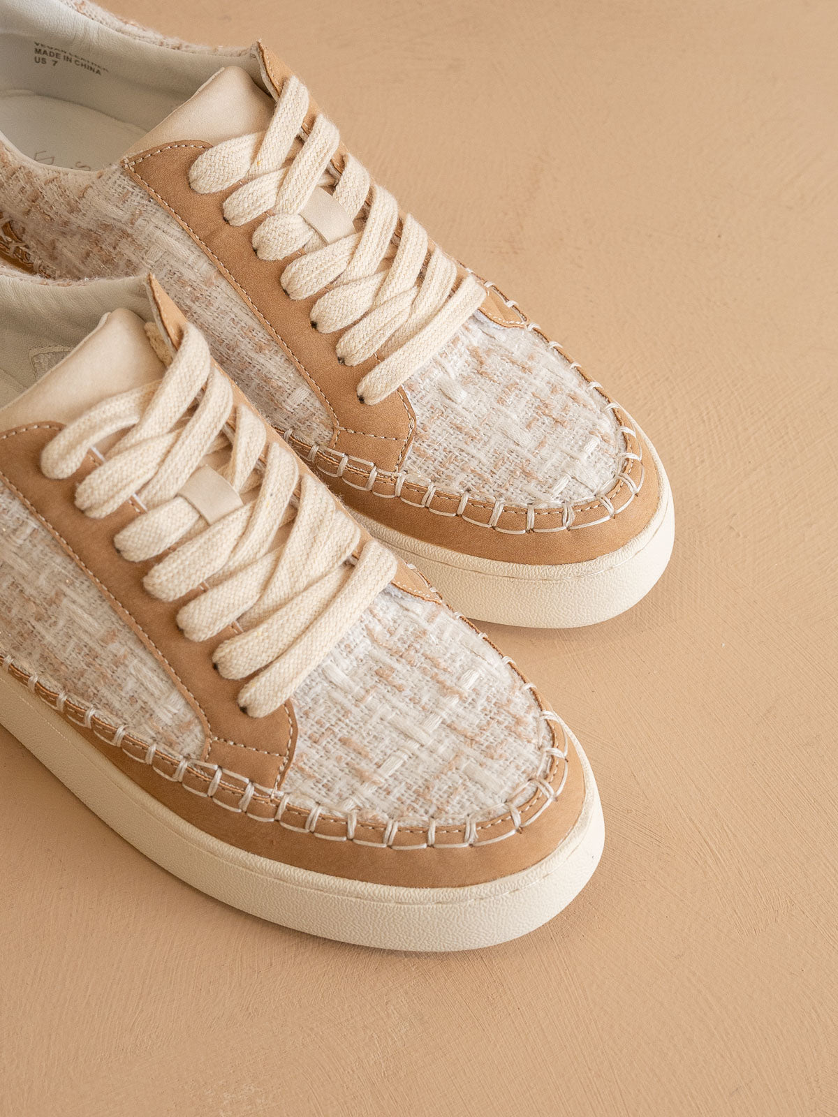 Camel Tweed Wrapped Low Tops *FINAL SALE*