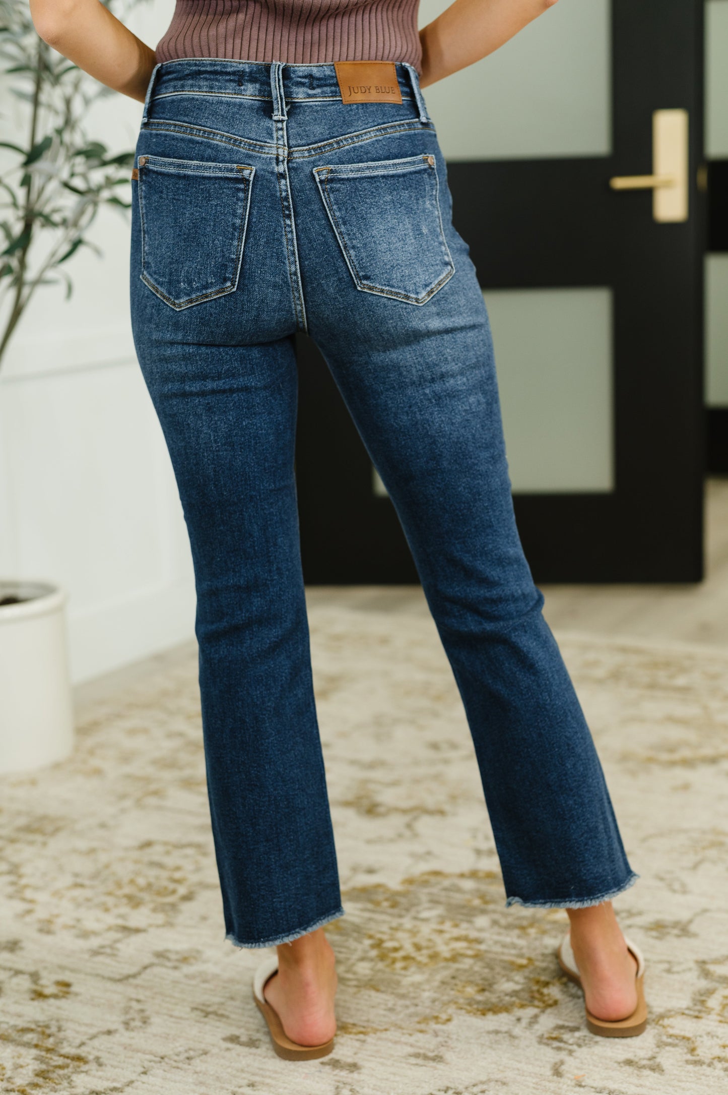 Judy Blue high waist dark wash kick flares