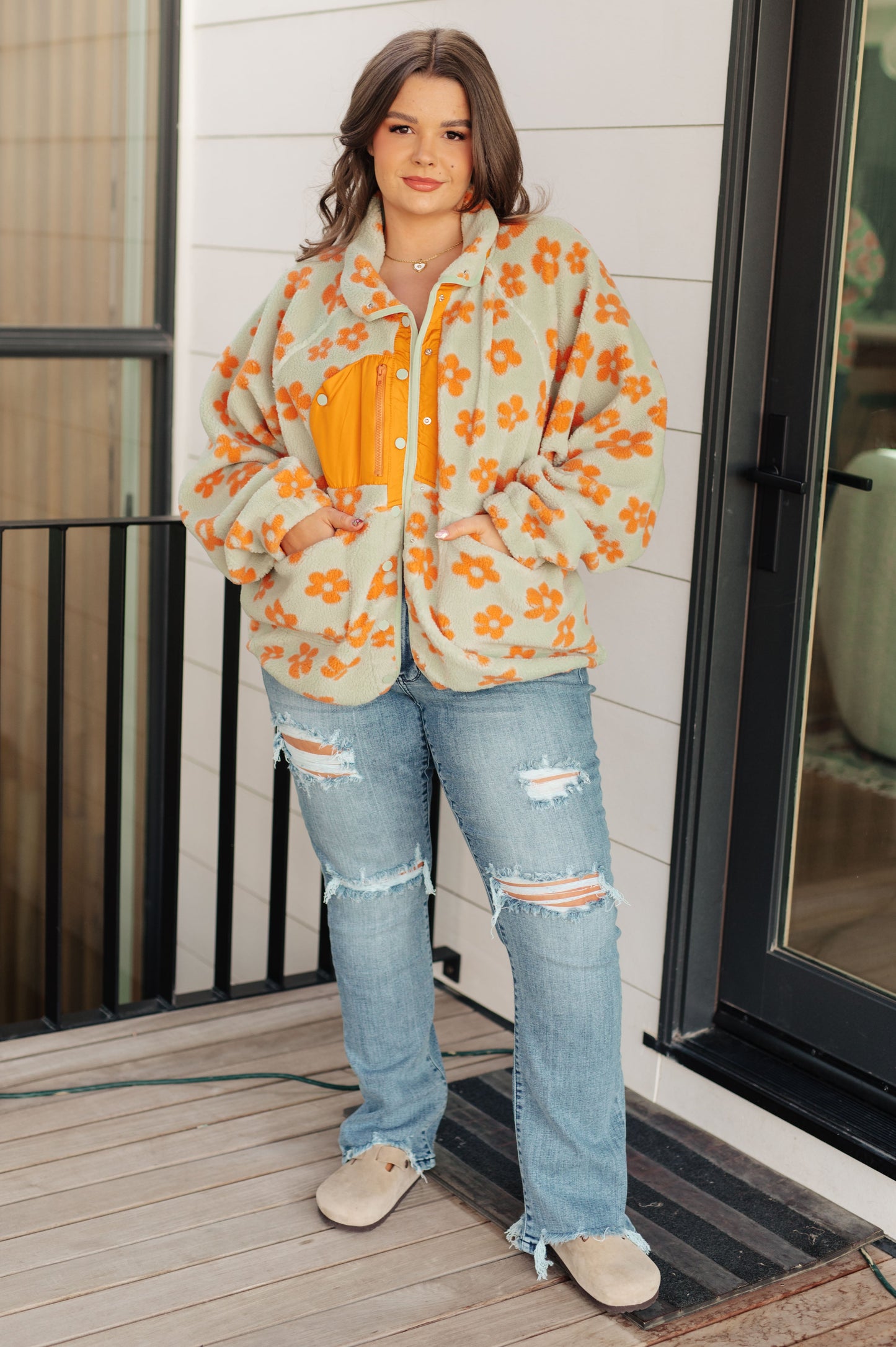 Floral fleece jacket by Haptics