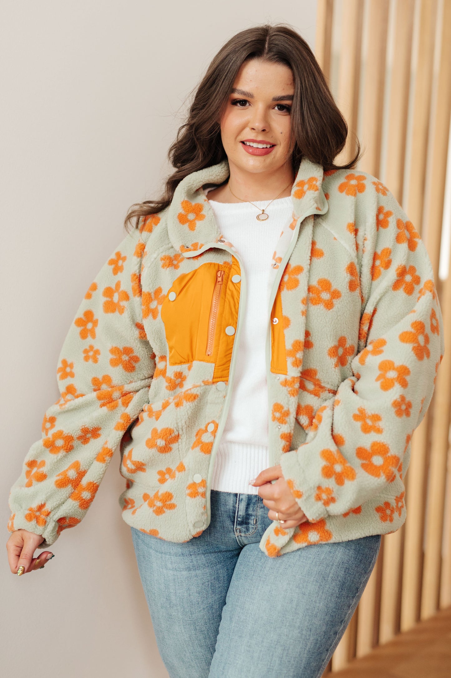 Floral fleece jacket by Haptics