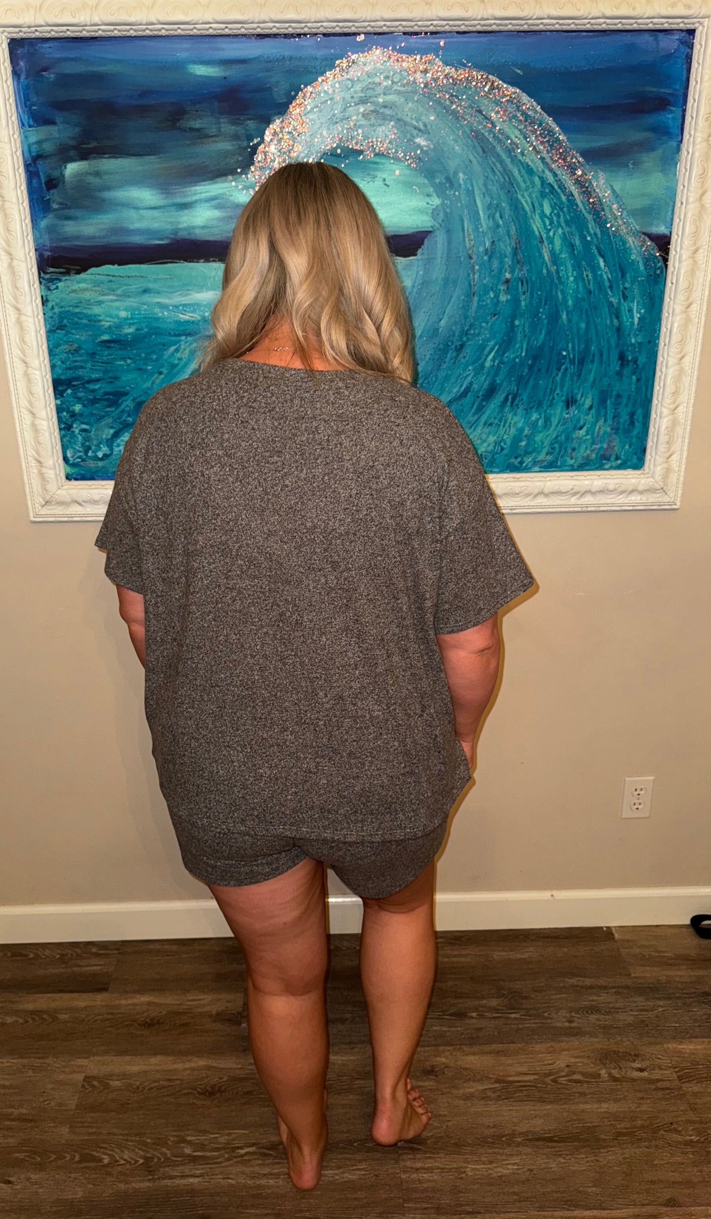 Soft Melange Short Sleeve Tee & Short Set