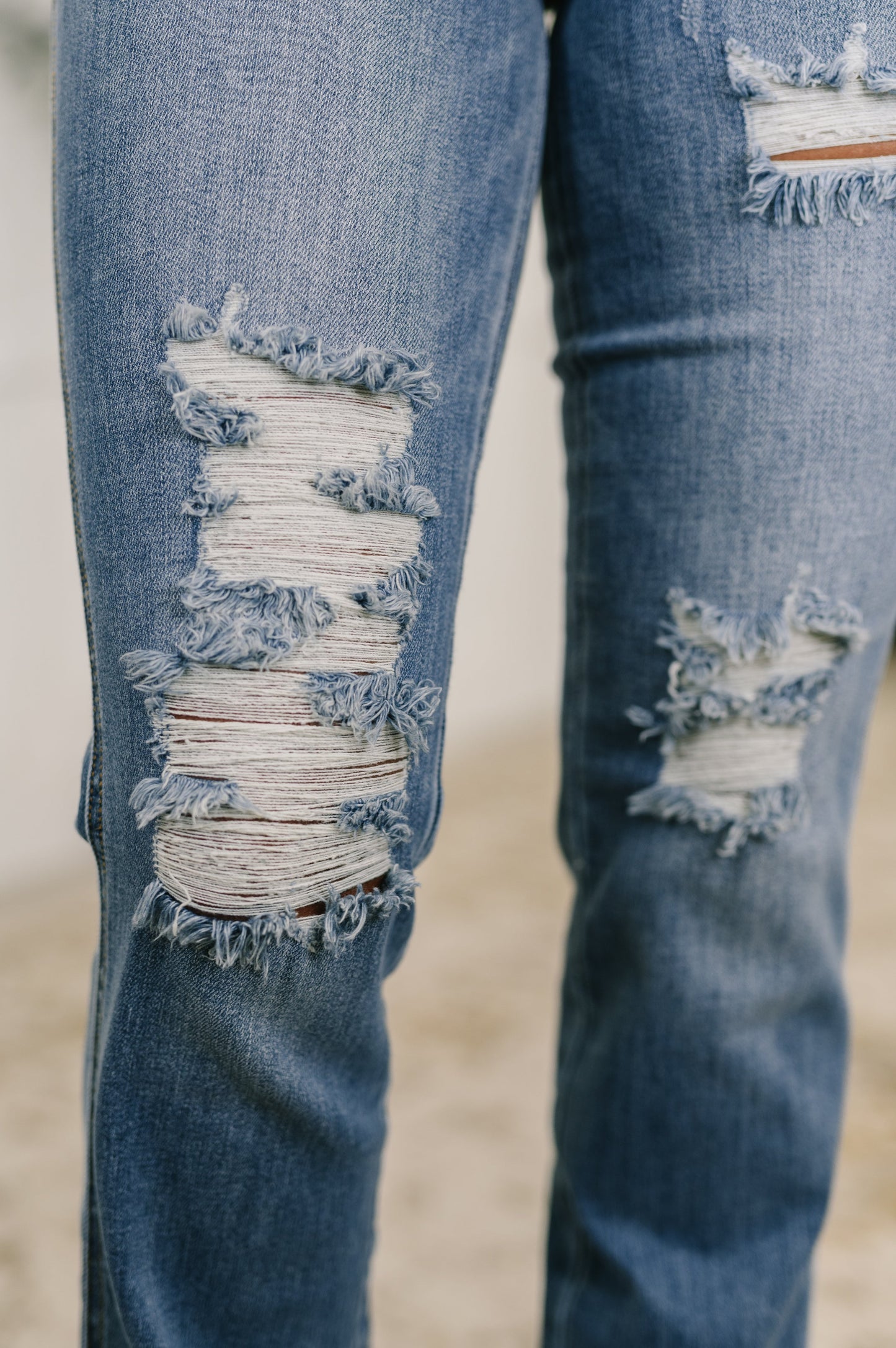 High Rise distressed bootcut jeans by Judy Blue