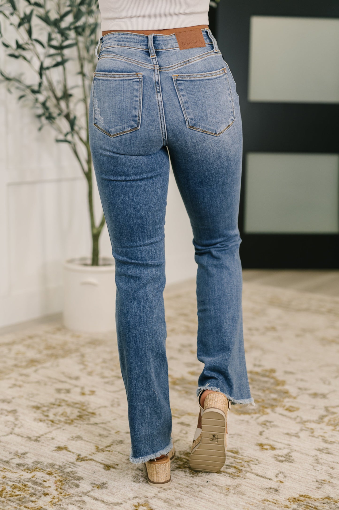 High Rise distressed bootcut jeans by Judy Blue