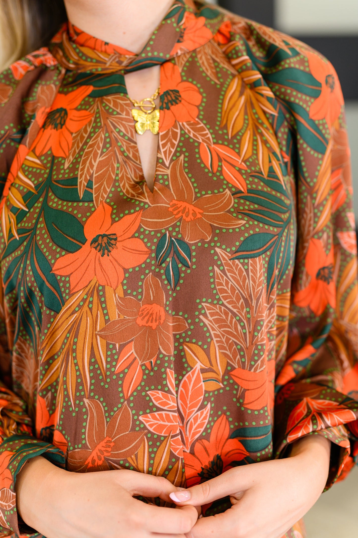 Long balloon sleeve dress by Oddi