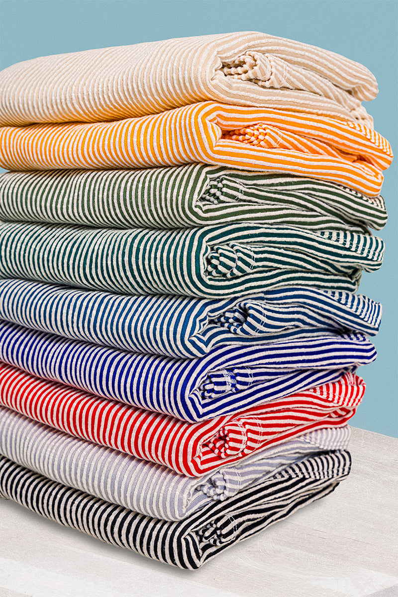 Ribbed Striped Oversized Short Sleeve Top