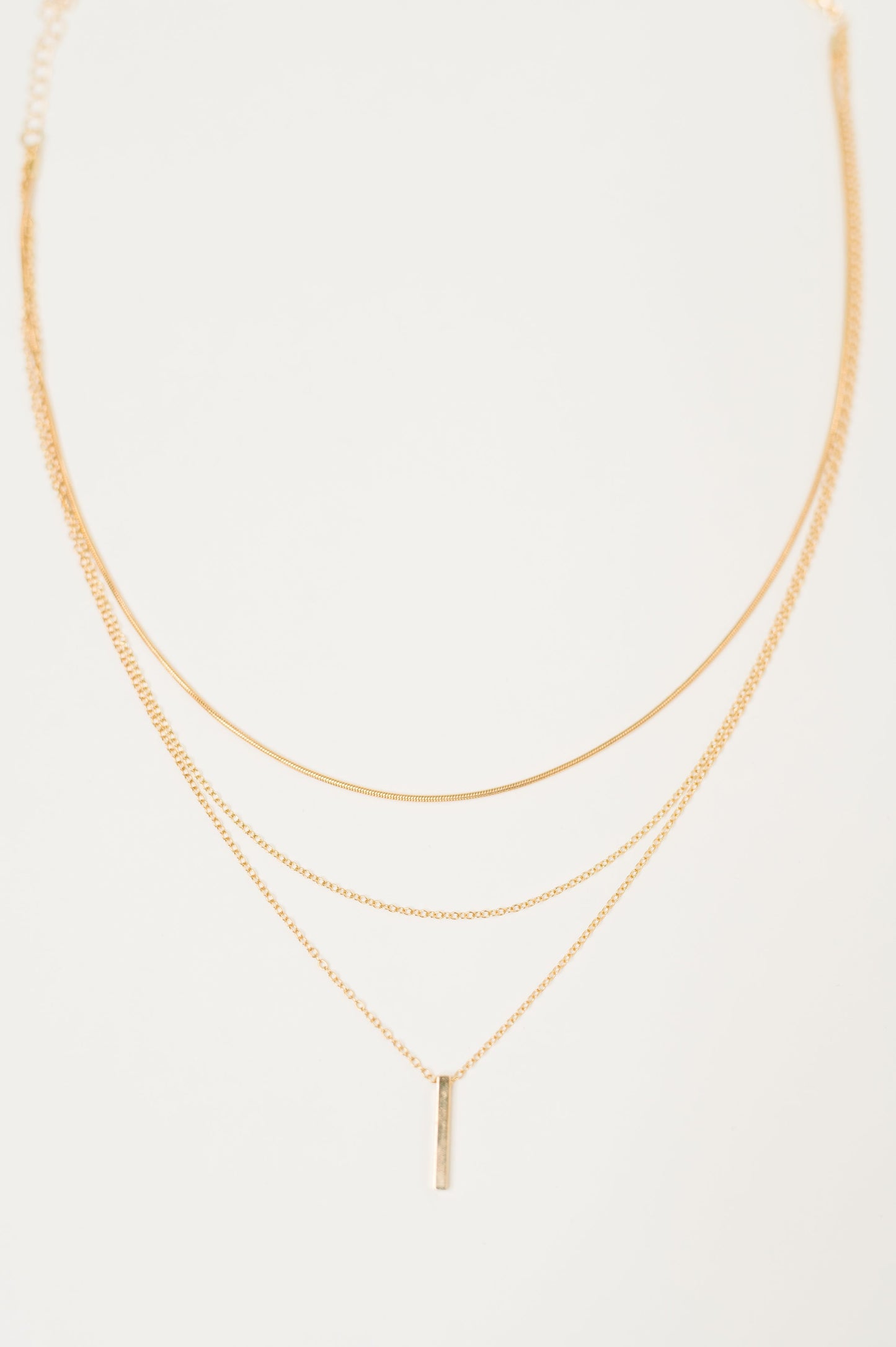 Layered Necklace Set in Gold