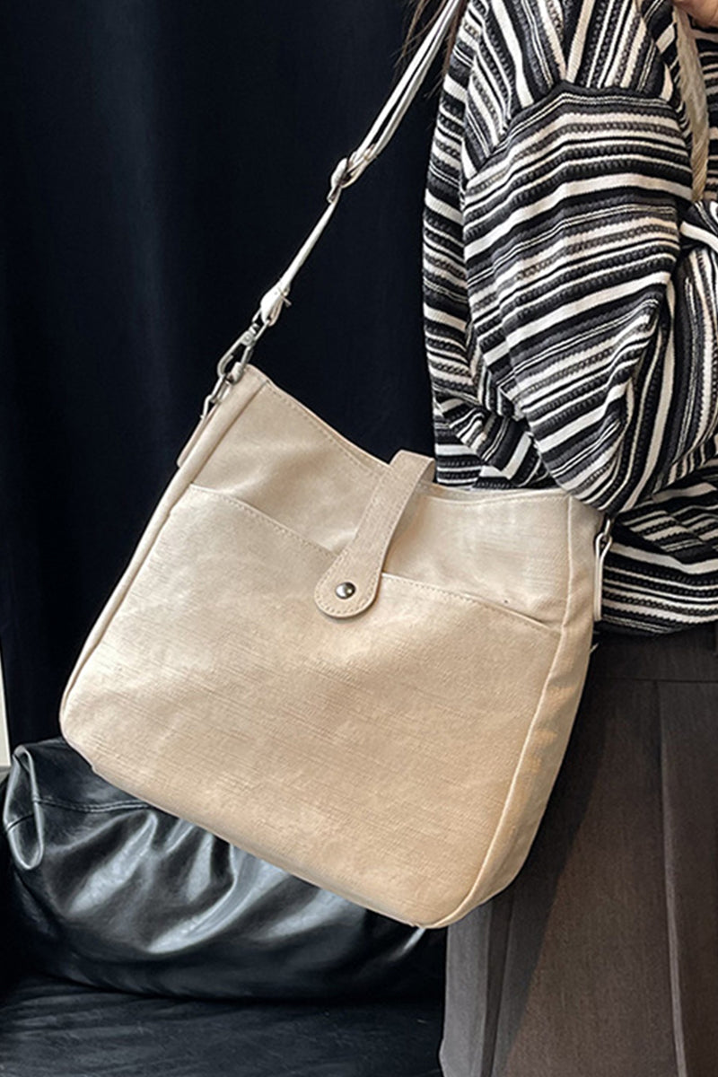 Distressed Faux Leather Crossbody Messenger Bag