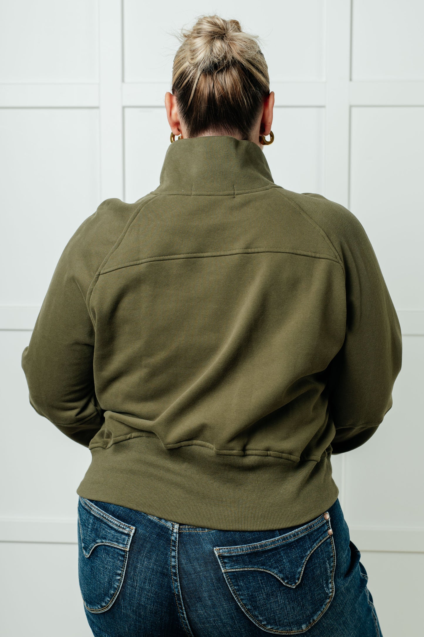 Half Zip Pullover in Green