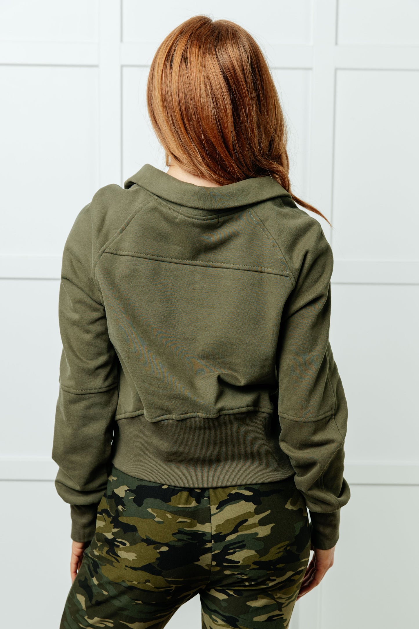 Half Zip Pullover in Green
