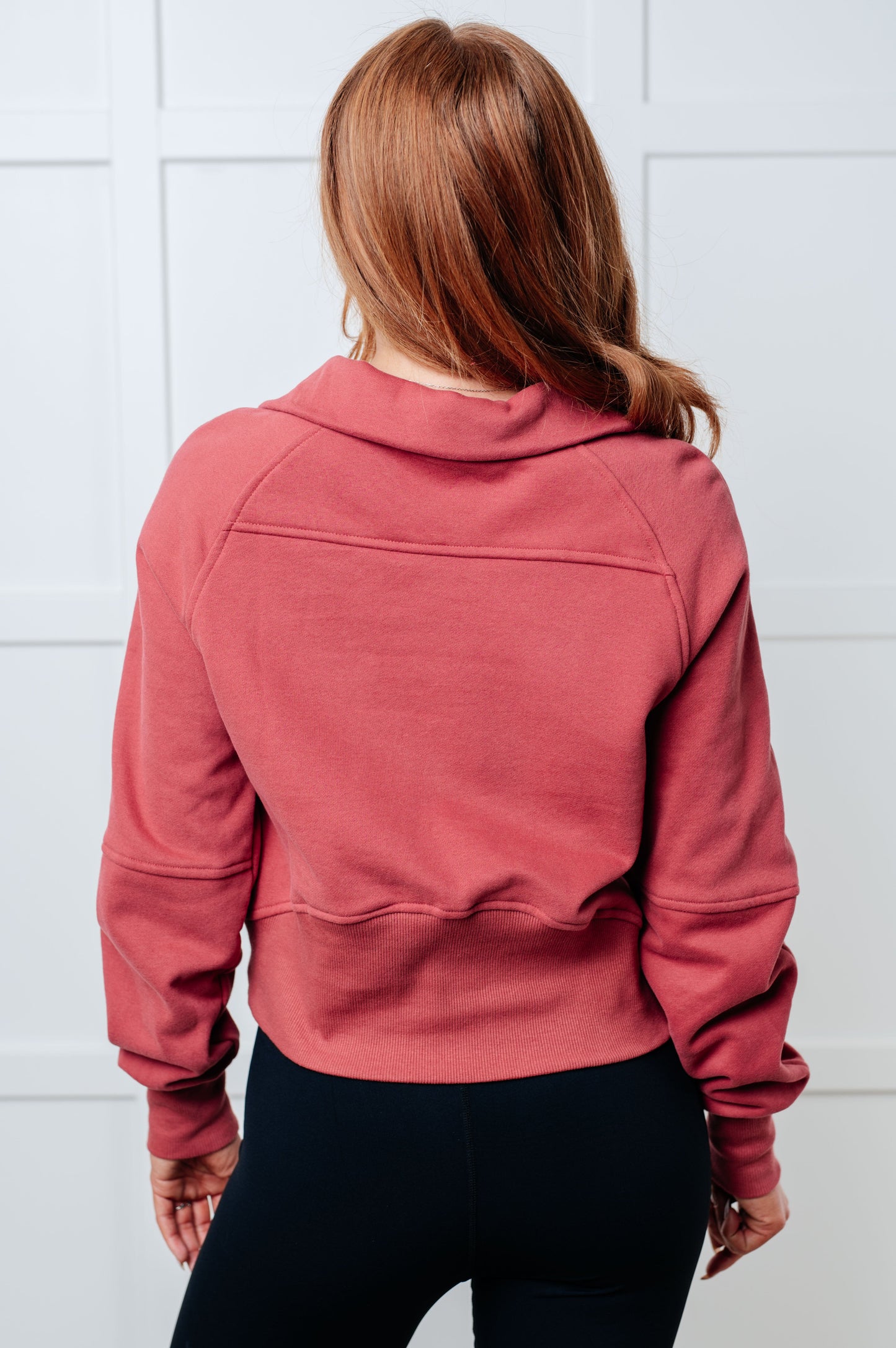 Half Zip Pullover in Mauve
