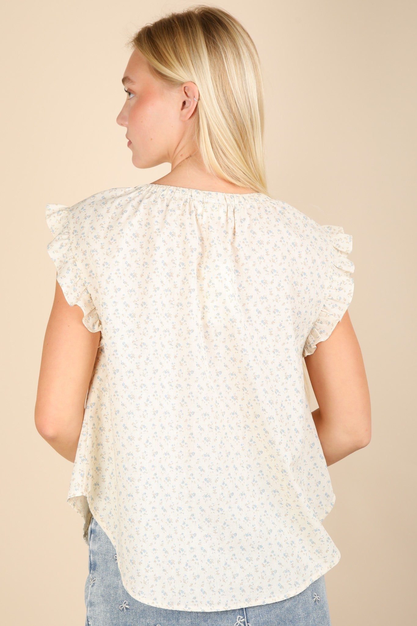 Lace Detail, short sleeve, Rayon Top