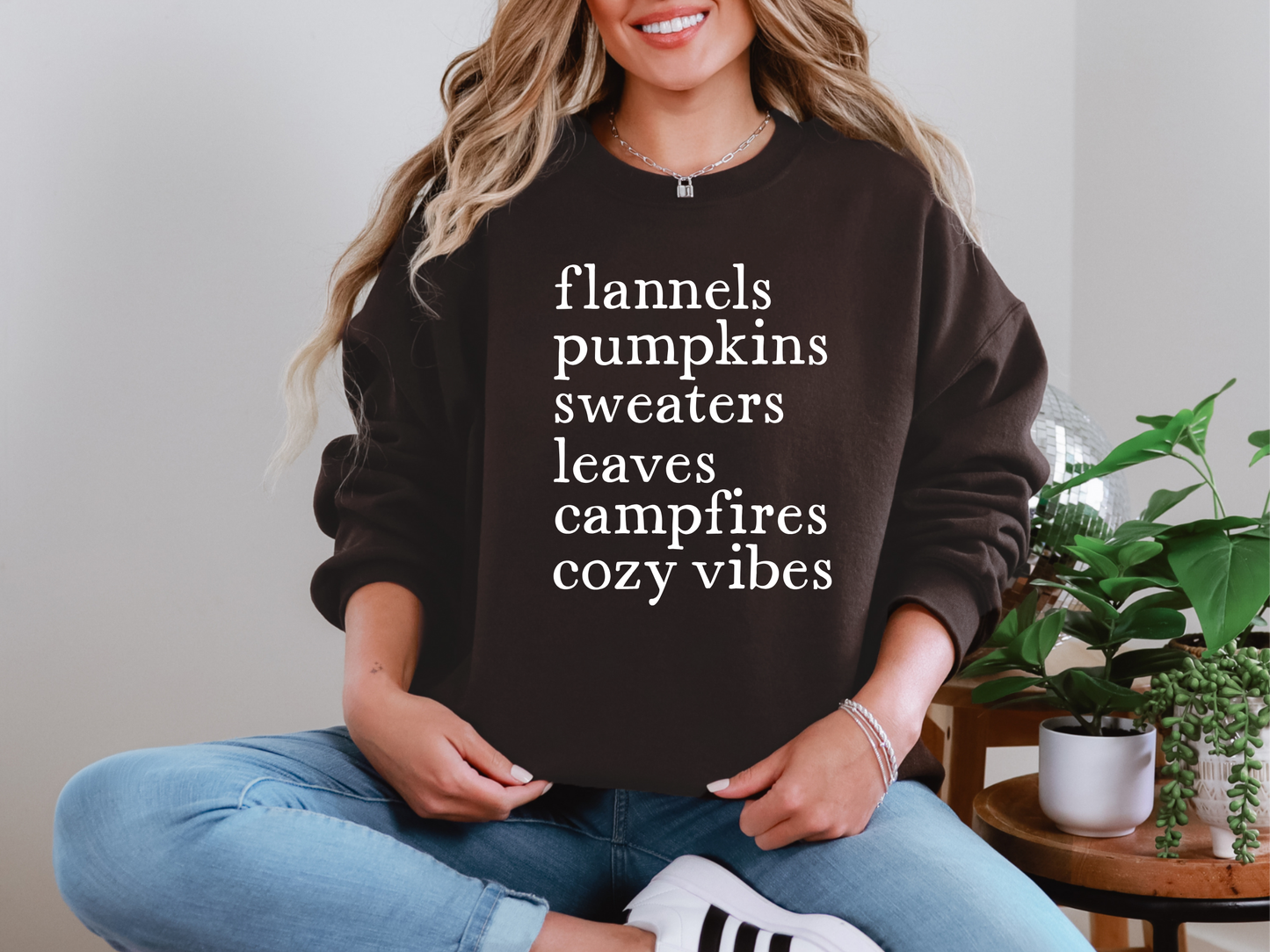 Flannels Pumpkins Sweatshirt in Chocolate