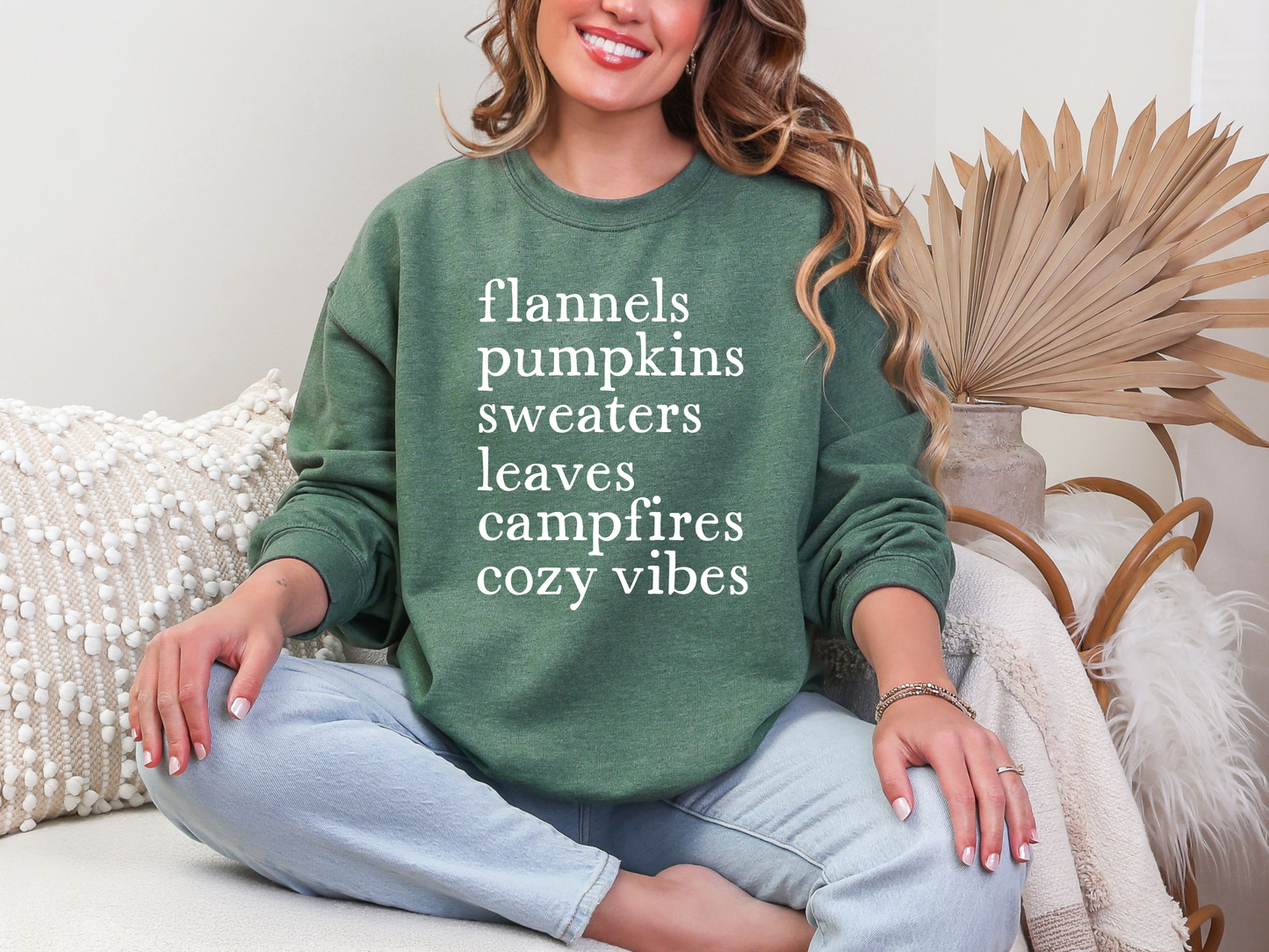 Flannels Pumpkins Sweatshirt in Green