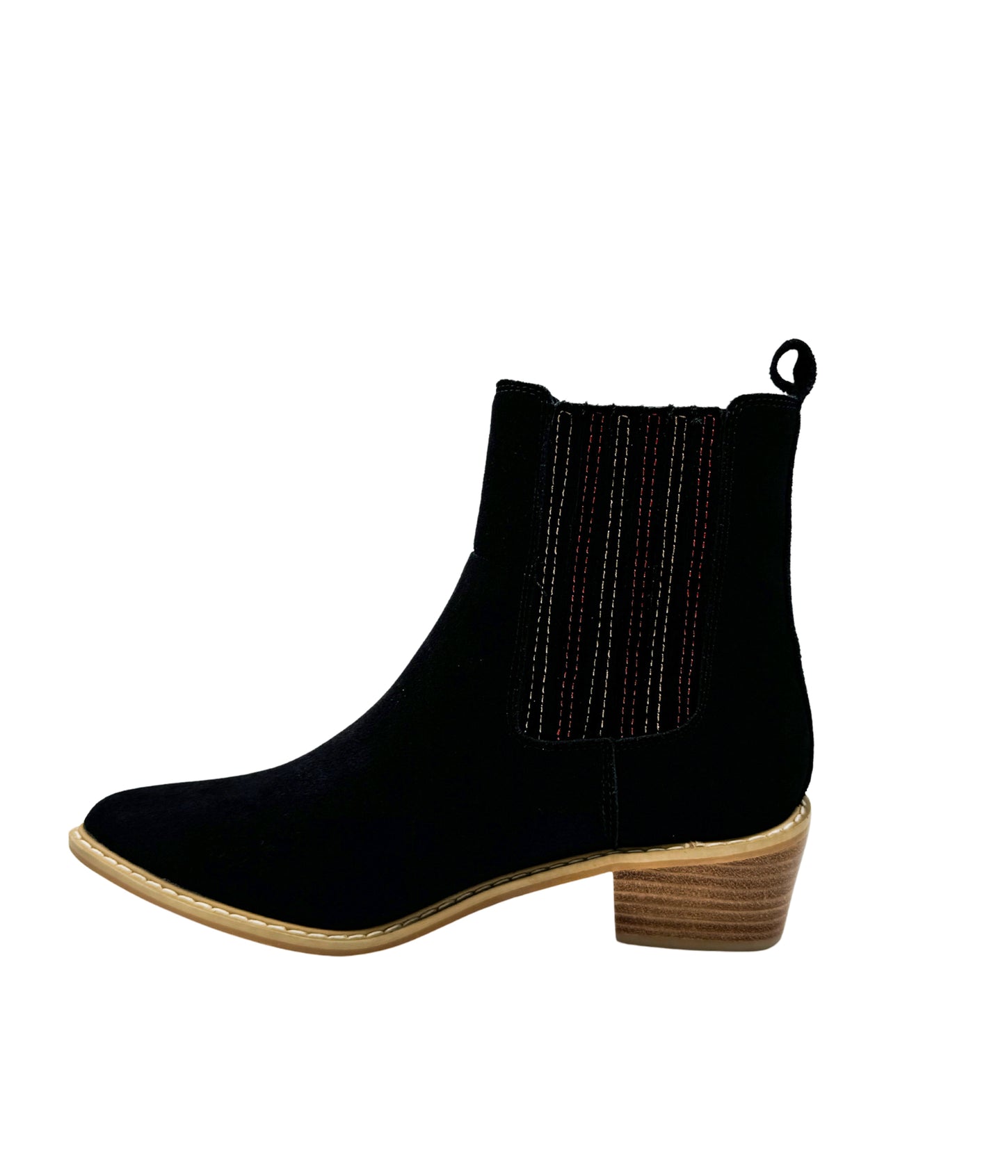 Suede Ankle Boot in Black