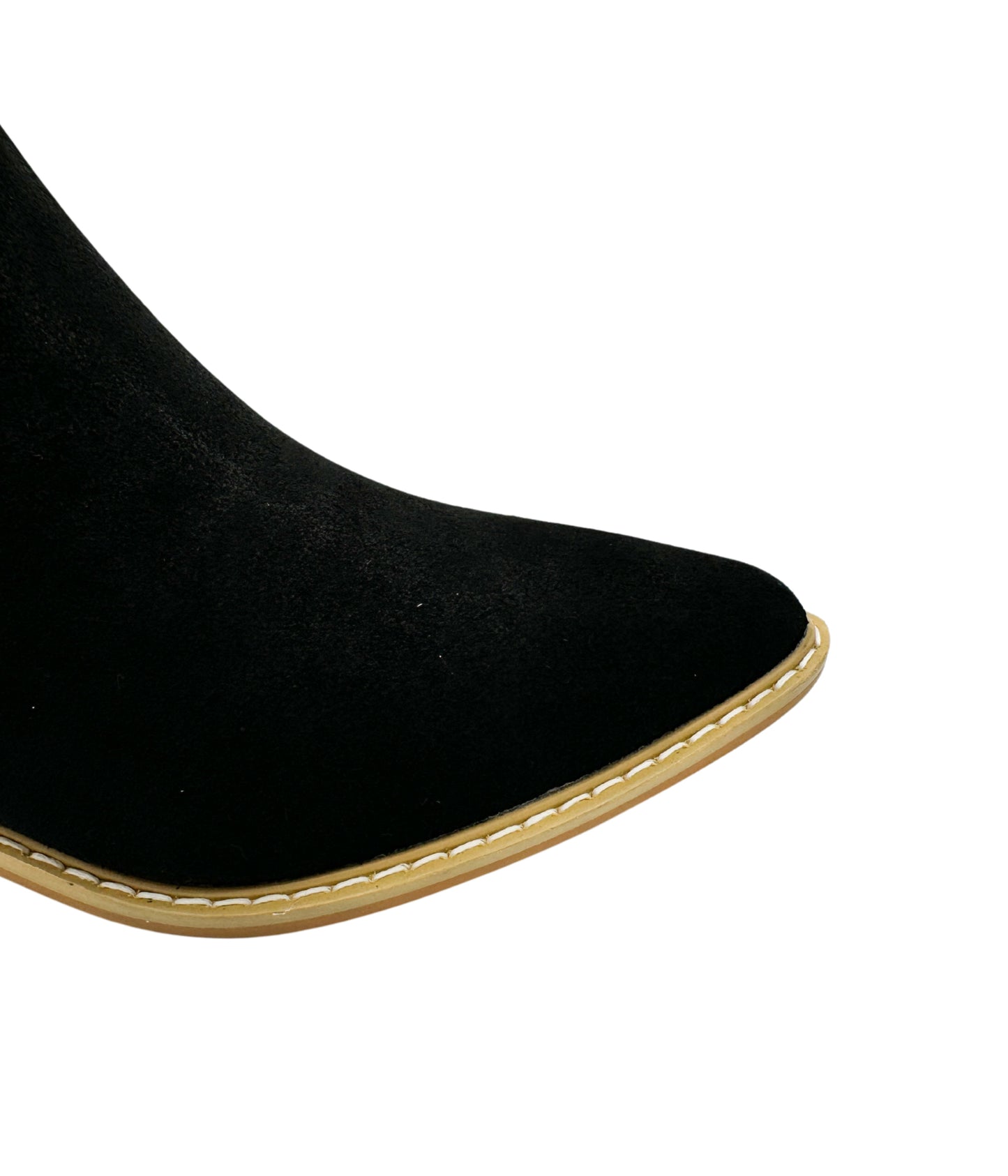 Suede Ankle Boot in Black