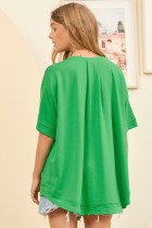 Terry Button Detail in Kelly Green