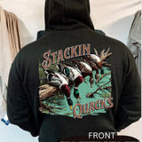 Stackin Quacks short sleeve unisex graphic tee