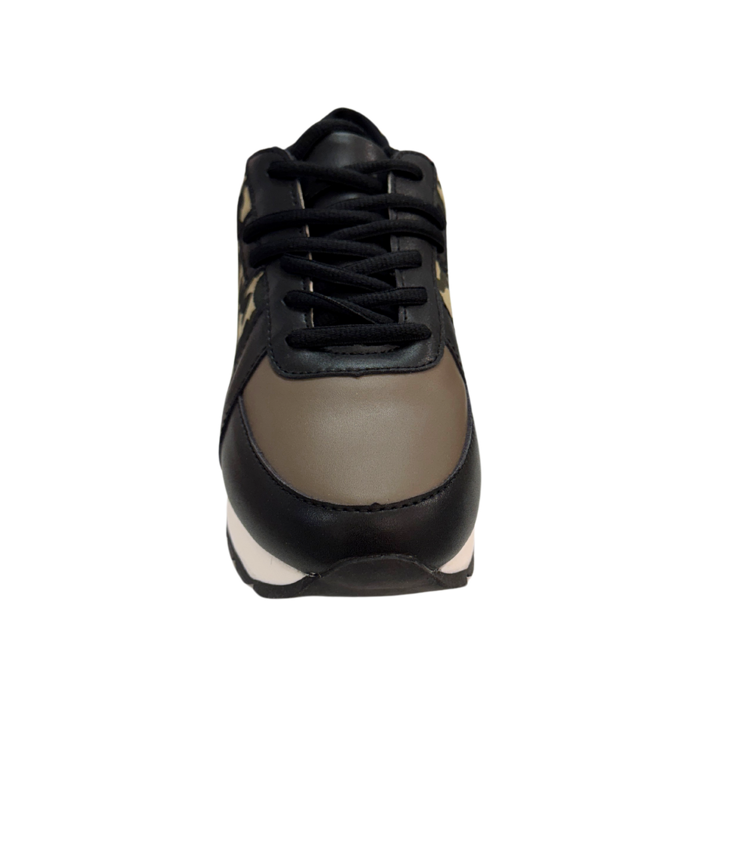 Camo platform, faux leather, ultra comfort footbed, lightweight sneaker