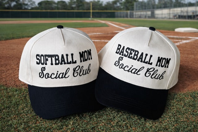 Baseball Mom Social Club Hat | Softball Mom Social Club Hat | Embroidered Snapback Mom Hat