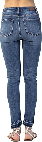 Judy Blue High Waist Skinny Jeans with Side Slit Released Hem (JB-82422)