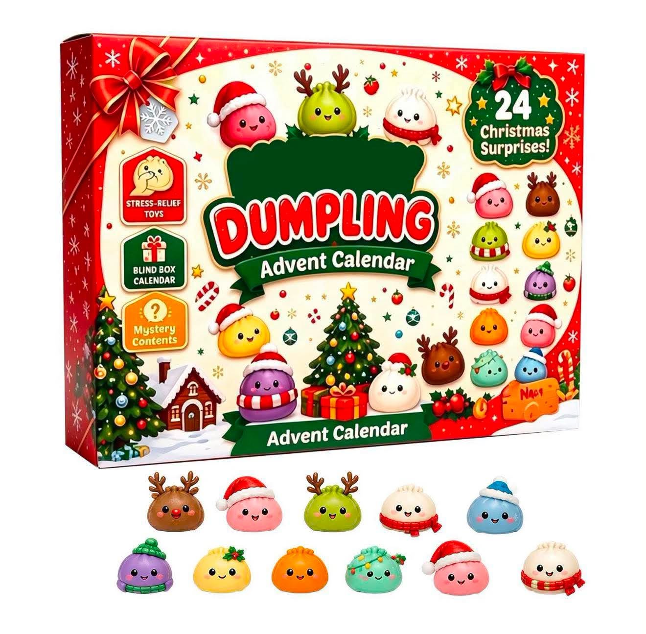 Holiday Cheer Mystery Mini Squishy Dumpling Advent Calendar