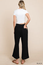 COTTON GAUZE CROPPED PANTS BY COTTON BLEU