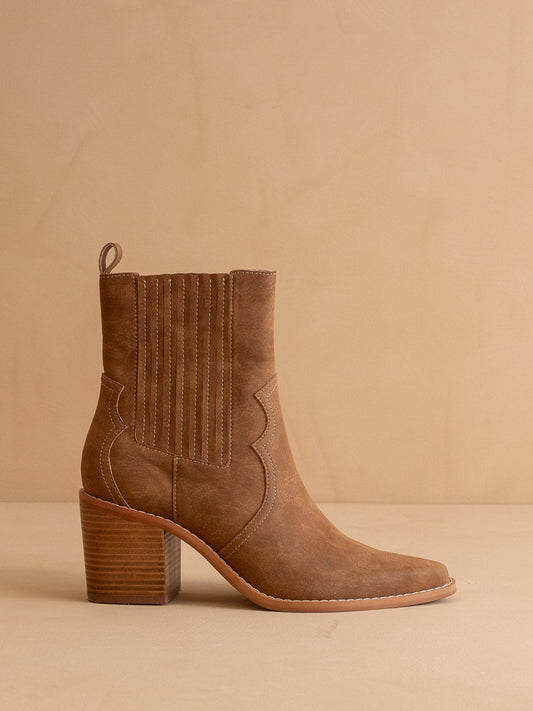 Brown Perfectly Paneled Western Cowgirl Boot