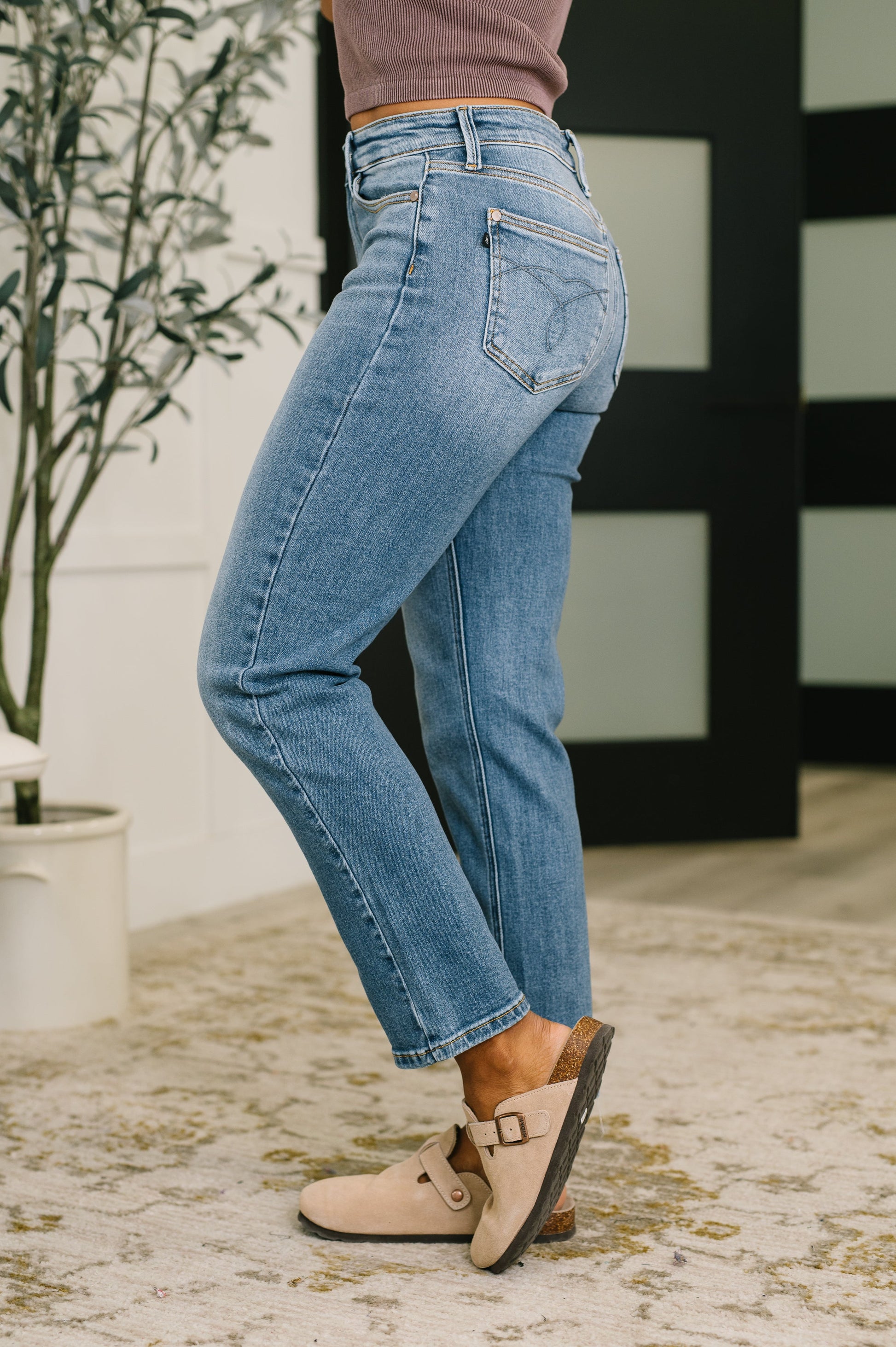 High Waist Ankle Straight jeans by Judy Blue