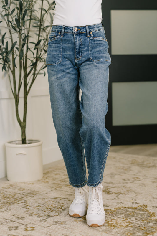 High waist barrel jeans by Judy Blue
