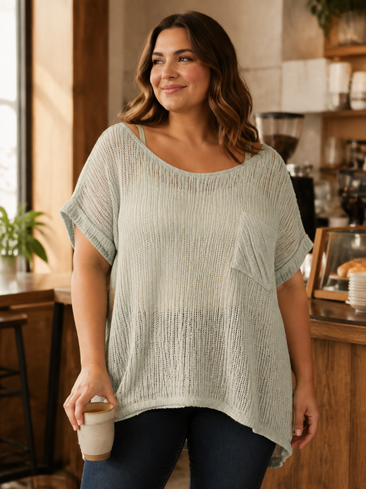 Open knit top by E. Luna