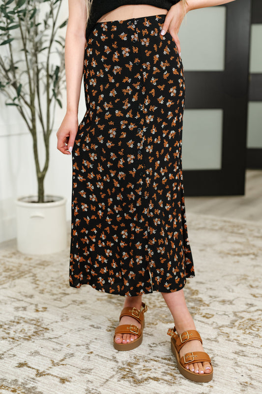 floral patterned midi skirt by Blu Pepper
