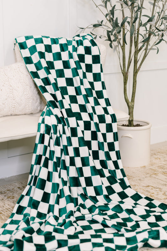 Emerald Checkered Blanket