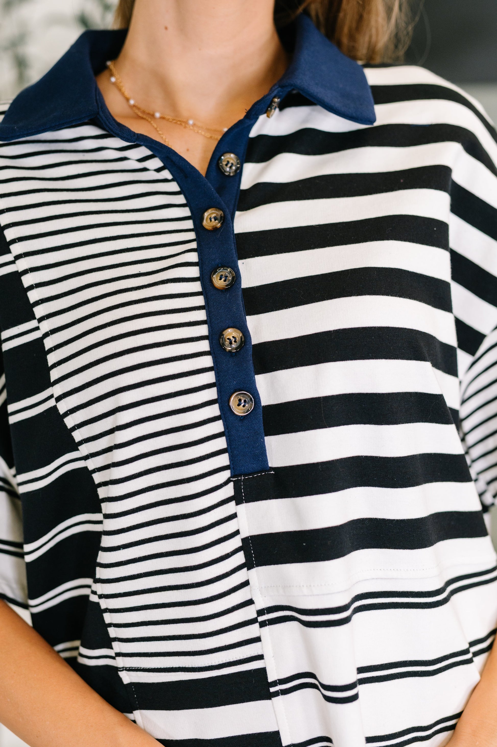 Black and Navy striped dress 