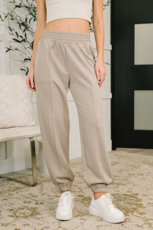 Jogger Bottoms in Ash Mocha by Zenana