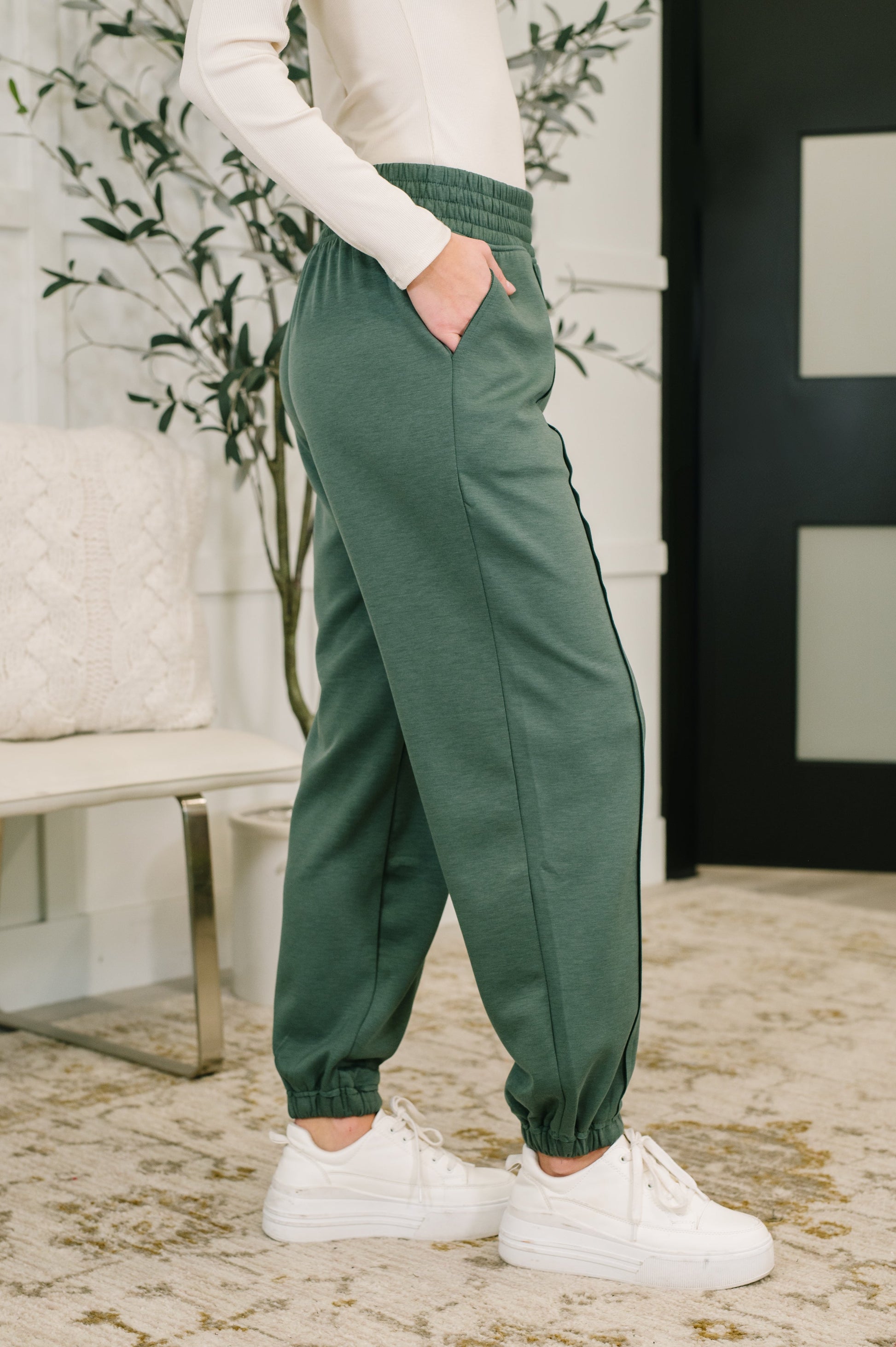 Jogger Bottoms in Dark Forest by Zenana